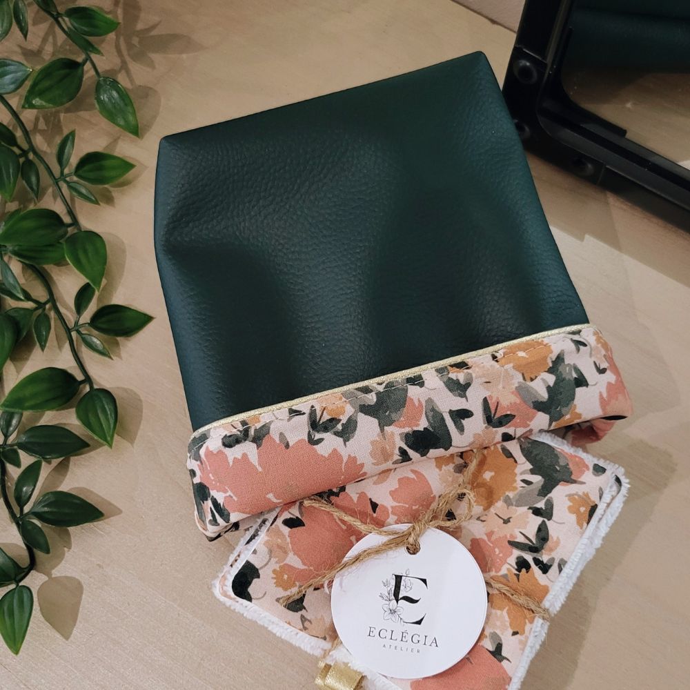 Carrés nettoyants et panière - collection Aquarelle – Image 2