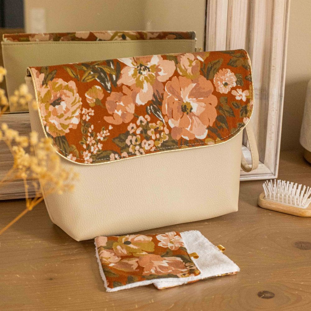 lingettes écologiques panière salle de bain terracotta