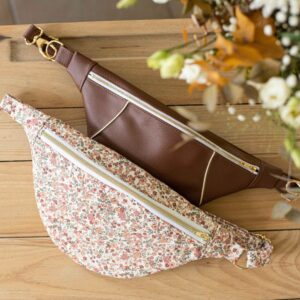 banane élégante femme cuir marron chocolat hiver