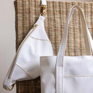 banane femme cuir végan blanc élégante