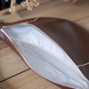 banane cuir végan femme marron chocolat