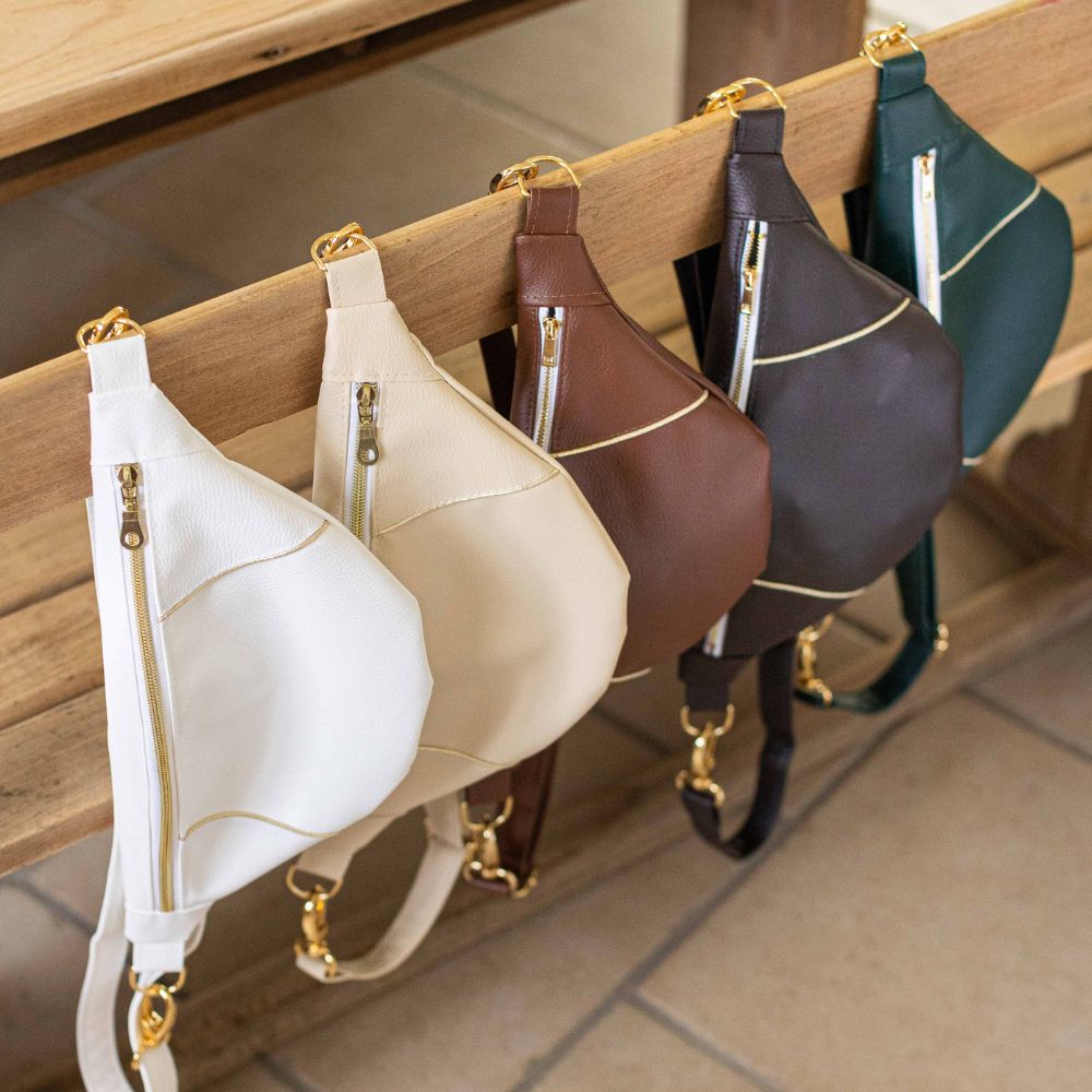 sac banane cuir végan femme