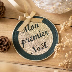 boule mon premier 1er noël doré or personnalisé