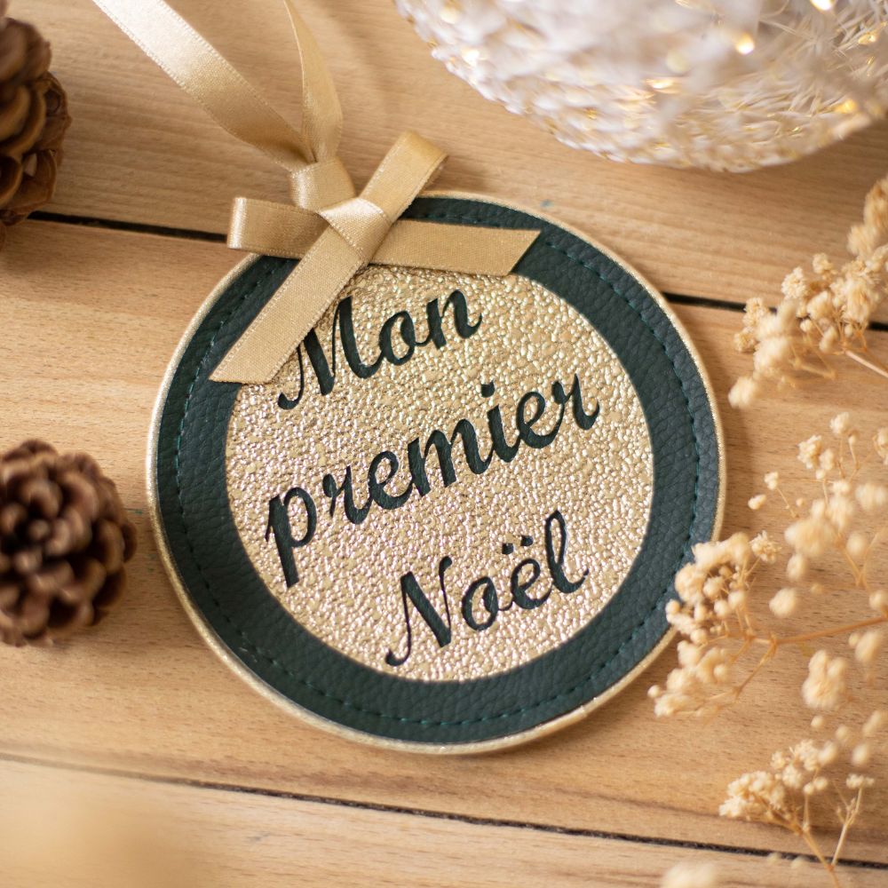 boule mon premier 1er noël doré or personnalisé