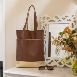 sac femme cuir végan marron chocolat élégant chic