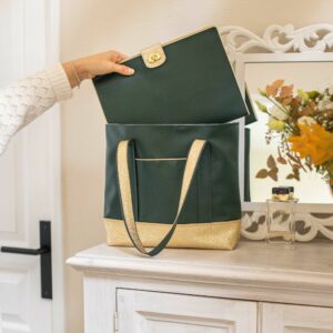 Cabas femme vert sapin